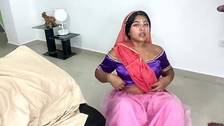 Anal fuck, facial cumshot and pissing for curvy Indian bride - POV