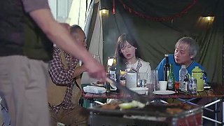 CAMPING Small Breasted Newly Wed Wife Gangbanged Creampied