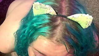 POV Blowjob and Ballsucking in my kitty ears!