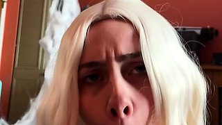 Glam blonde ass cumshot after hardcore anal