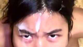 The biggest cumshot on a 18yo cute Thai (Cumpilation #4)