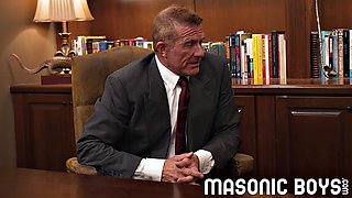 DILF Boss Barebacks Apprentice Chase Tyler on Office Desk