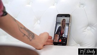 Busty Blonde Sharon White Sexts BF to Hurry Home For Her Wet Horny Pussy