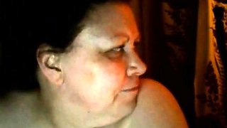 Big-tit Russian BBW Mom Plays on Skype