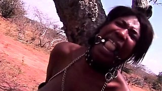 Black african whore outdoor public sex