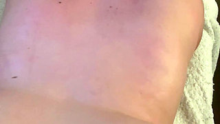Fucking my wife on a massage bed