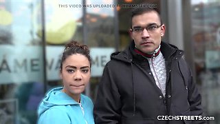 Busty Young Gypsy Syren Demer Blowjob & Cumshot on Czech Streets - Wild Amateur Teen Fucking