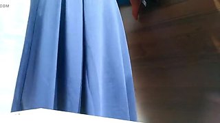 Curvy Mature MILF Shows Big Ass in Mall Fitting Room - Public Nude Amateur Video
