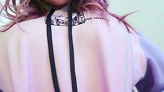 Amateur striptease and Solo masturbation