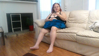 Mature BBW Redhead Nurse Vicki Talks to You as She Makes a Lipstick Applying Video for You!