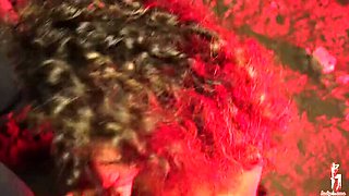 Italian Halloween Night with LadyAna - Big Tits Blowjob & Anal Doggy Style Outdoor