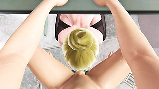 Helena with Big Tits and Ass - 3D Animation Intense Wet Big Tits Titfuck with Moans, and Undertable Mouth Fuck Cum in Mouth