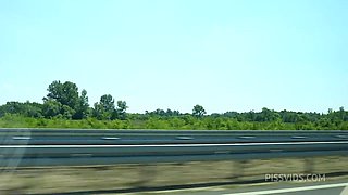 Hitchhiker Squierting In My Car 4k