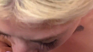 Blonde with Nice Tits Gets Dominated by 3 Cocks That Fuck Her in Every Hole and Cum on Her Face