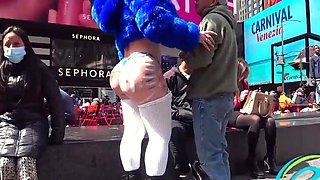 Big titted reality tv star ass fucked in public