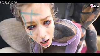 Tattooed Hippie's ANAL Fucking with Big Toy and Get Fuck by Real Big Cock