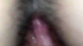 Girlfriend Got Scared When She Saw My Big Dick I Managed to Fuck Her Hairy Pussy at Night