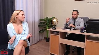 Blonde Russian Bella Mur Fucks Lawyer Against Husband - Wild Amateur Sex & Cum on Tits