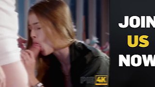 Blonde Lula Stocch Hardcore Fucks Stranger for Boyfriends Cash
