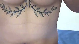 Tattooed Indian Babe Showing Off Her Sexy Body & Fingering