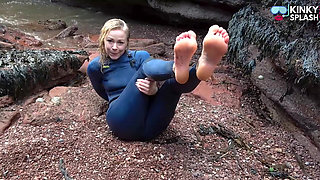Salty Wetsuit Toe Sucking Slut