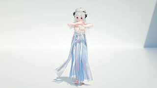 [mmd] Weak Sound - Flower Shade Transparent and Erotic Ancient Style Hanfu Particle Special Effects Flowing Water