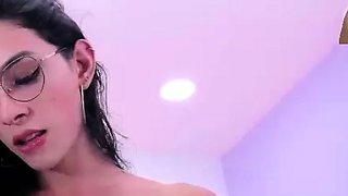Shemale tranny enjoying solo masturbation