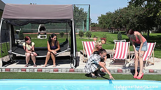 Group of Naughty Young Friends Having Fun