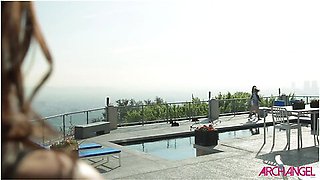 Threesome Lesbian Fun With Archangel. Featuring Kendra Lust, Dani Daniels, And Remy Lacroix