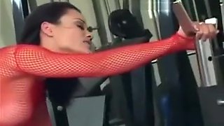 Fucking At The Gym While Wearing Fishnets