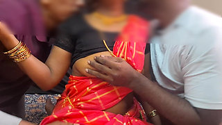 Tamil Hottest Threesome of Naughty Wife with Husband and Stepbrother