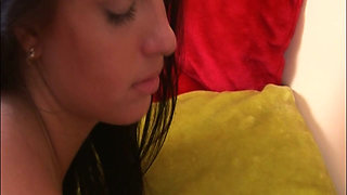 Horny Brunette Babe Fingered Hard to Shaking Orgasm