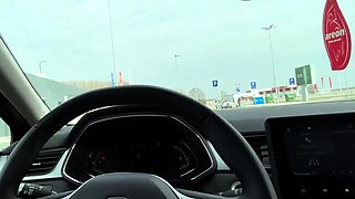 Stranger swallows dick to the throat! Lots of cum in