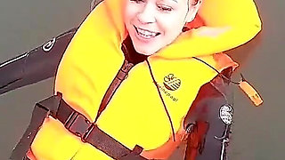 Strapped Tight & Floating Free - Sexy Wetsuit Life Jacket Test