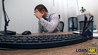 Loan4k. she pleaded a loan and her vulva passed the tightness test