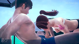 AI Shoujo Island Goddess Japanese beauty SHAN in realistic 3D animated sex with multiple orgasms uncensored