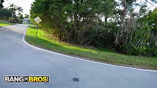 Bangbros - rei sky shows her tits on the bus and gets fucked hard with her arse shuddering from every shovel