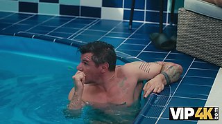 Vip4k. sex in the pool is the finest way to handsome down