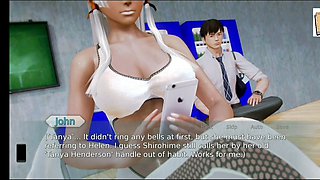 Waifu Academy episode with big tit blondes and brunettes in a 3D erotic adventure