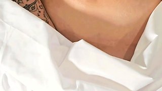 Amateur Milf masturbates sucks and fucks with cumshot