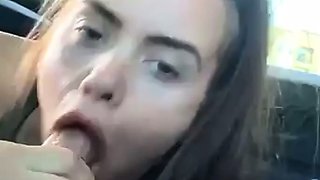 Allison Parker Back Seat Car BlowJob Snapchat Porn Video