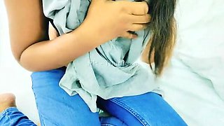 Indian Wife's Big Tits Stepsister Fucked Hard - Homemade POV with Tharudini