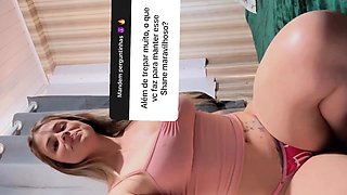 Busty blonde answers the hottest questions and shows