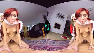 Christmas VR: Blowjob, Cowgirl  Babe Porn