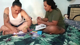 We catch up on studies and end up fucking