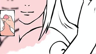 Adult Hinata lounging bare with ginormous globes and thick dinky (Adult Parody of Naruto) Hermaphroditism Drawing Process ten Min Edging Contest