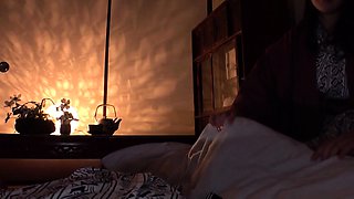 Amateur brunette Michelle with small tit