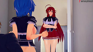 Xenovia and Issei fucks in the bathrooms, Rias finds out - DXD NTR Madness Series