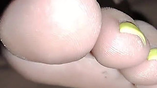 Secret Footjob with Stepsister's Feet. Lots of Cum and Cum