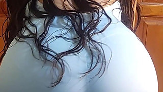 It’s a Delight to See Her Long Hair and Her Hips as She Rubs Against My Cock